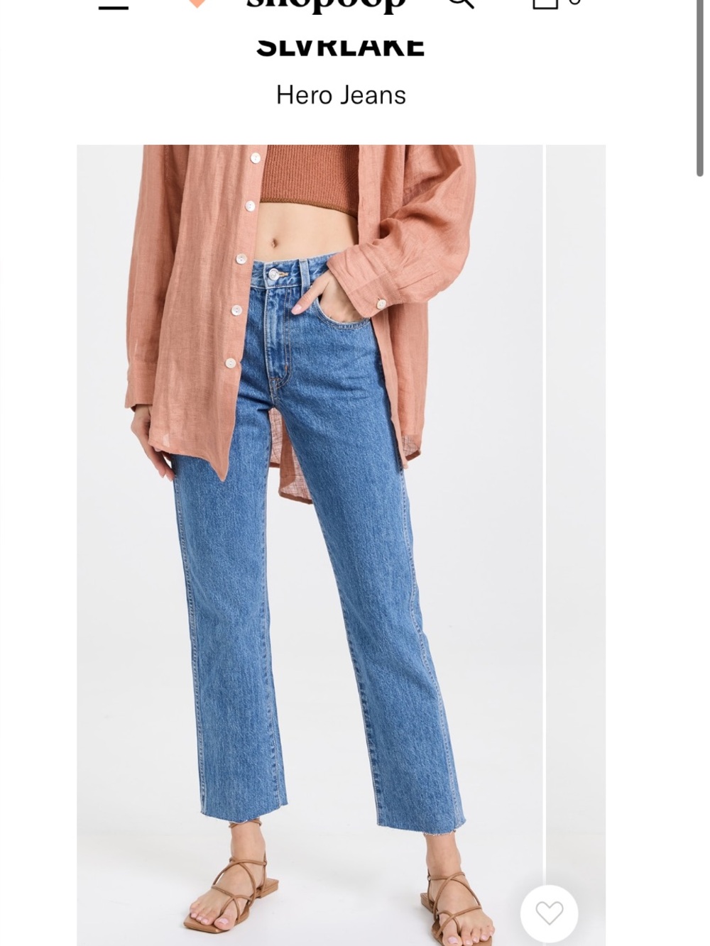 SLVRLAKE HERO Light Wash Straight Leg Jeans